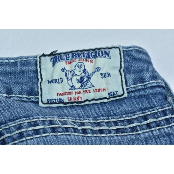 True Religion Women's Jeans Size 30 Blue Denim Skinny Stretch Pants - Picture 14 of 16